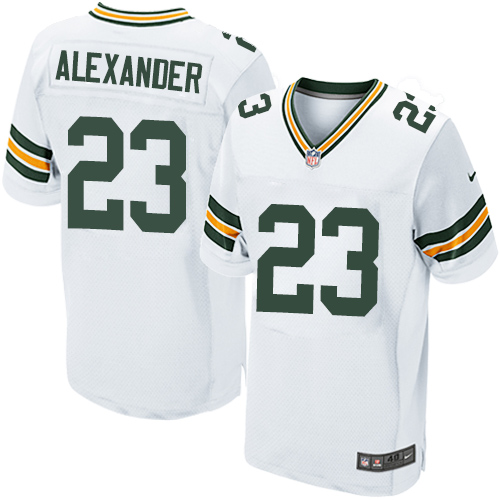 Nike Packers #23 Jaire Alexander White Men's Stitched NFL Elite Jersey - Click Image to Close